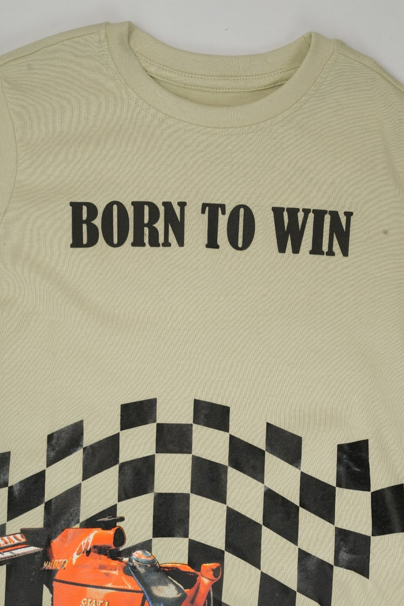 Tweens Boys Lime Graphic Racing Printed T-Shirt - Image 6