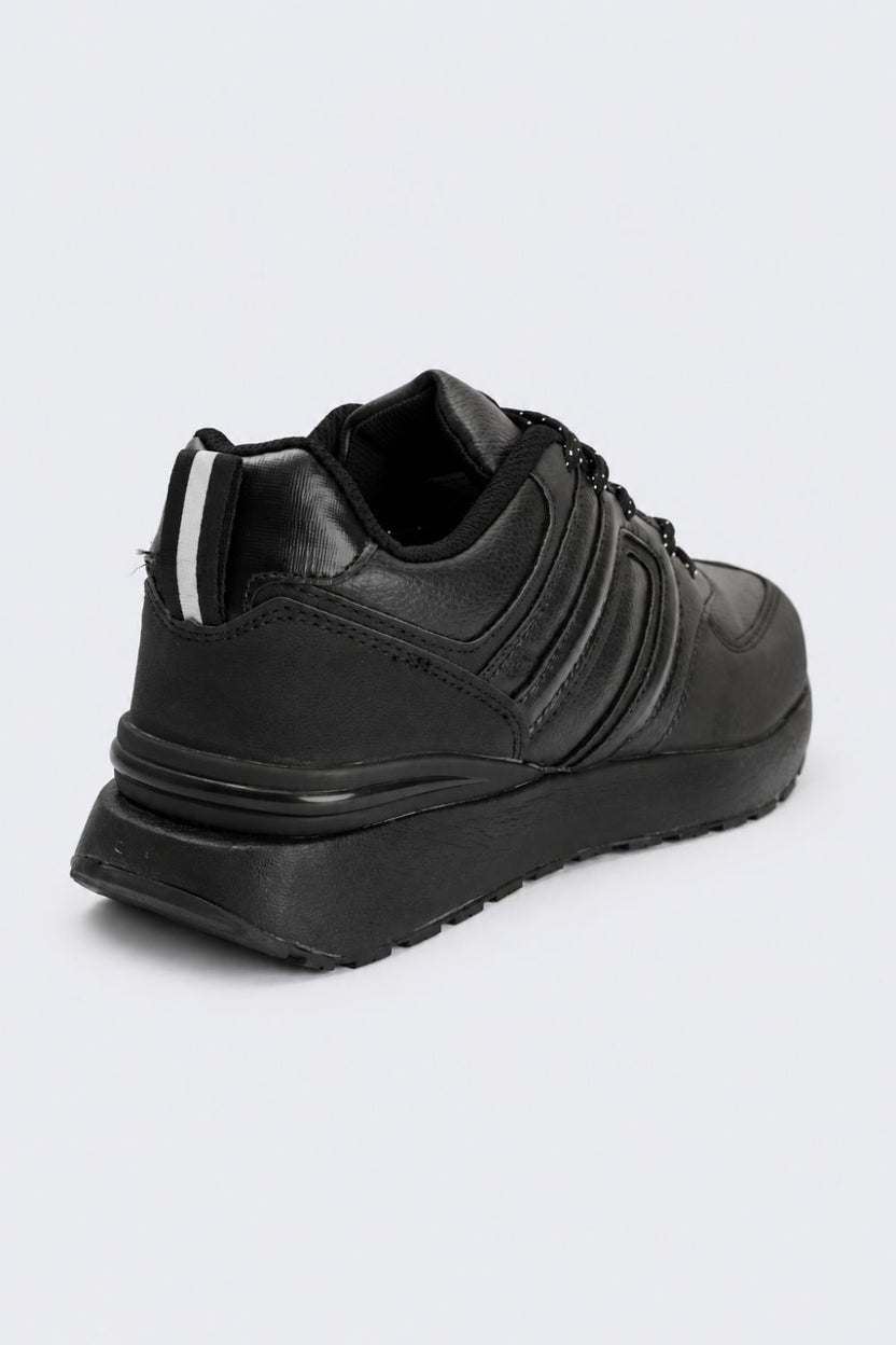 Mens Black Soli Lace-Up Casual Sneaker - Image 3