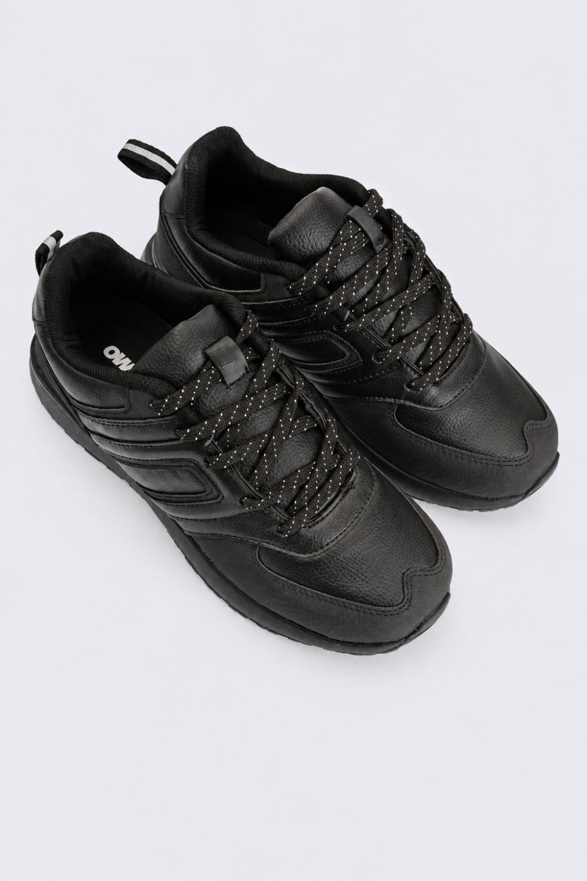 Mens Black Soli Lace-Up Casual Sneaker - Image 6