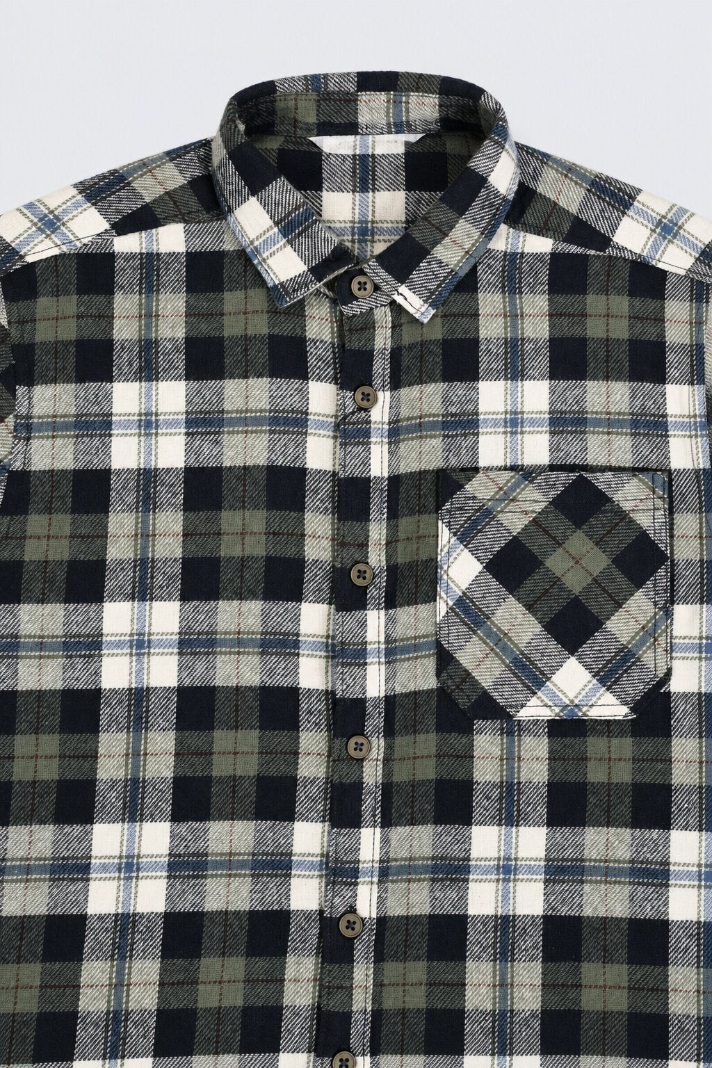Tweens Boys Checked Cotton Flannel Shirt - Image 6