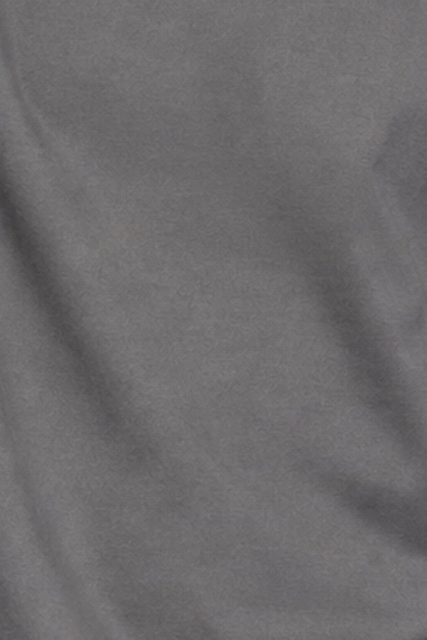 Mens Grey Solid Cotton Blend T-Shirt - Image 8