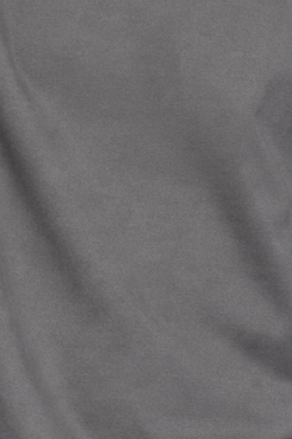 Mens Grey Solid Cotton Blend T-Shirt - Image 8
