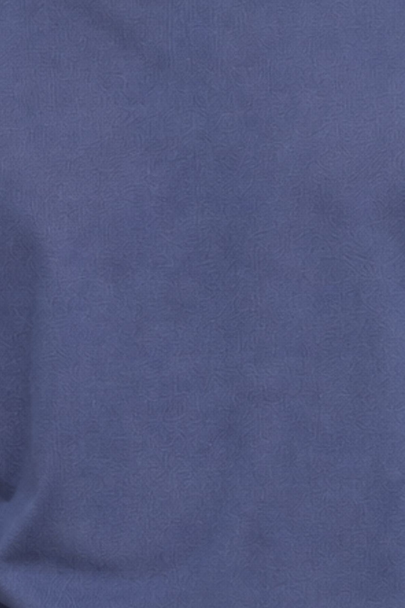 Mens Blue Solid Cotton Blend T-Shirt - Image 8