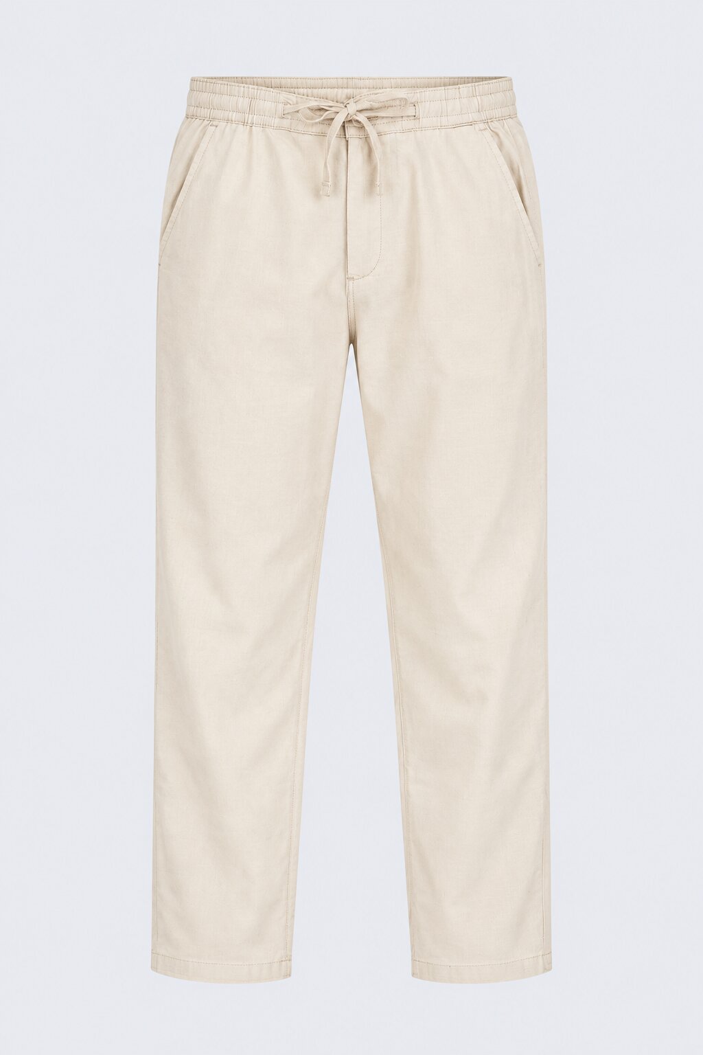 Mens Off White Relaxed Fit Drawstring Relaxed Fit Trouser - Image 7