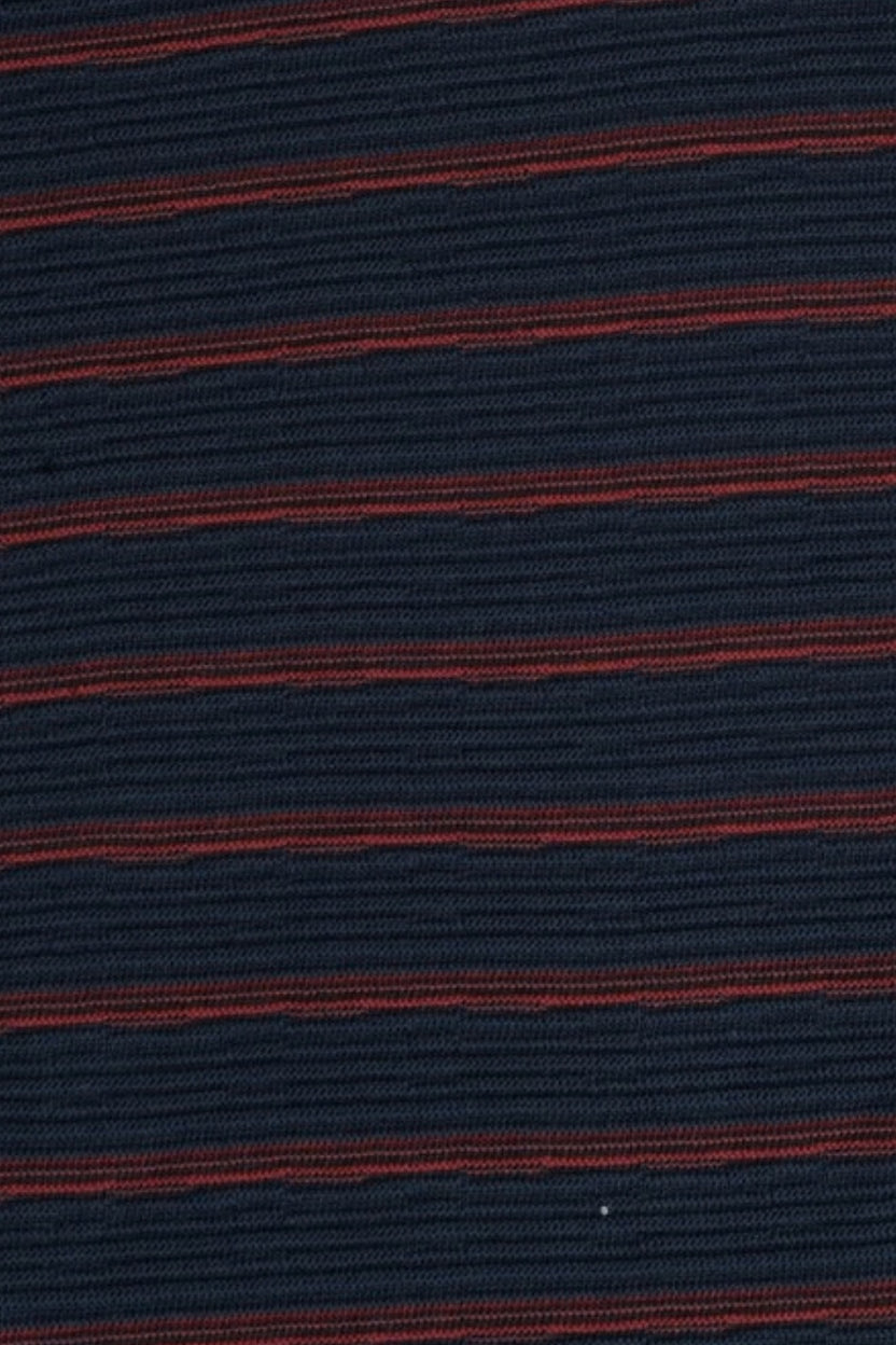Mens Navy Micro Striped Crew Neck T-Shirt - Image 8