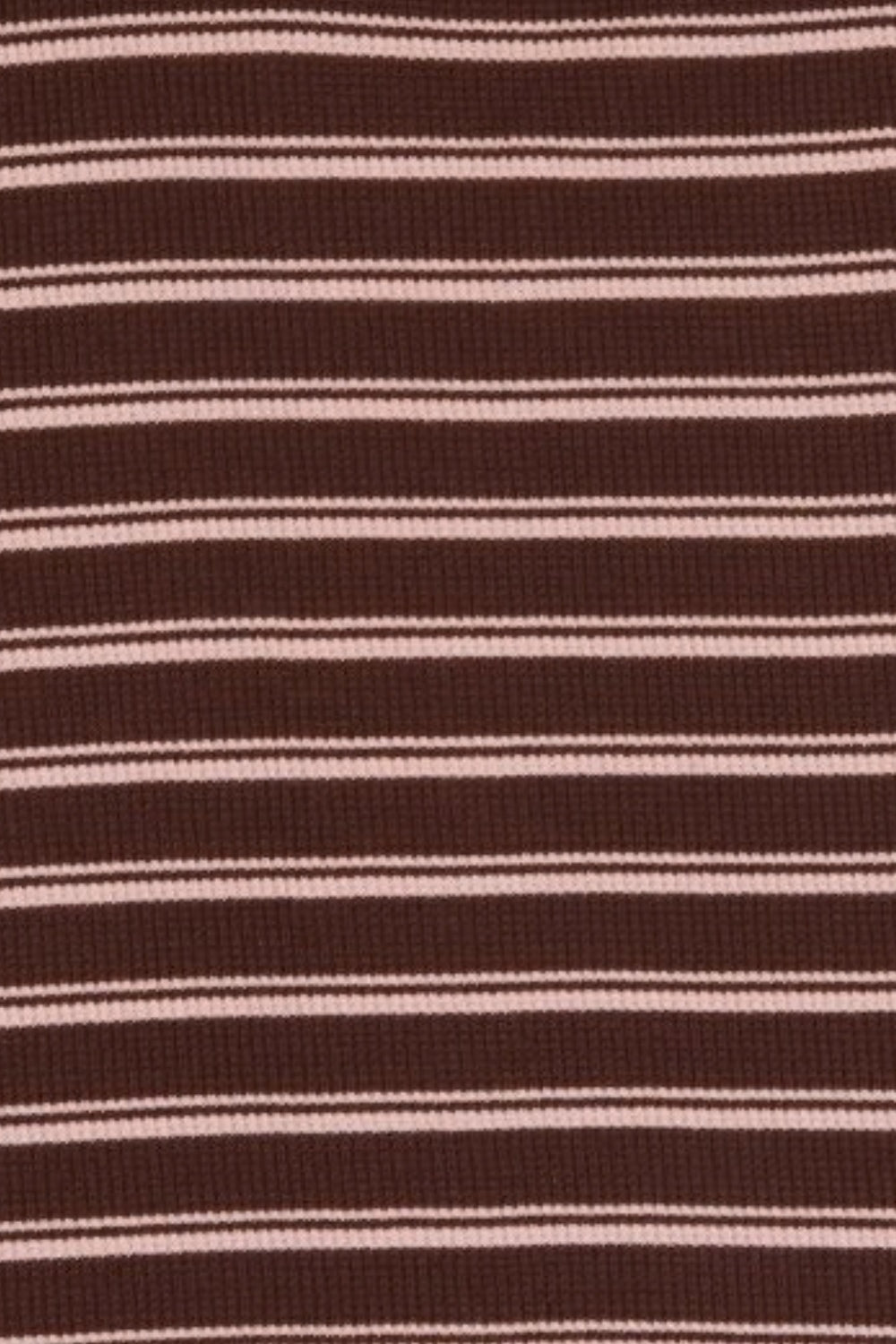 Womens Brown Striped Ribbed Polo Cardigan Top - Image 8