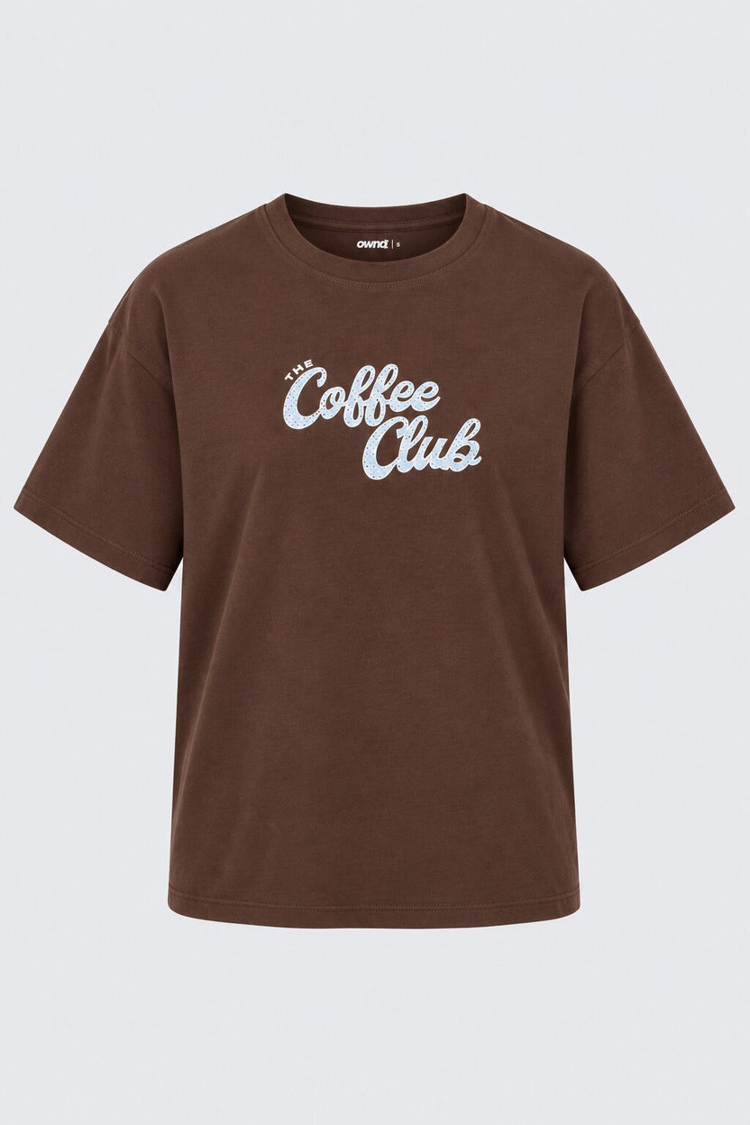 Womens Brown Relaxed Fit Typographic T-Shirt - Image 7