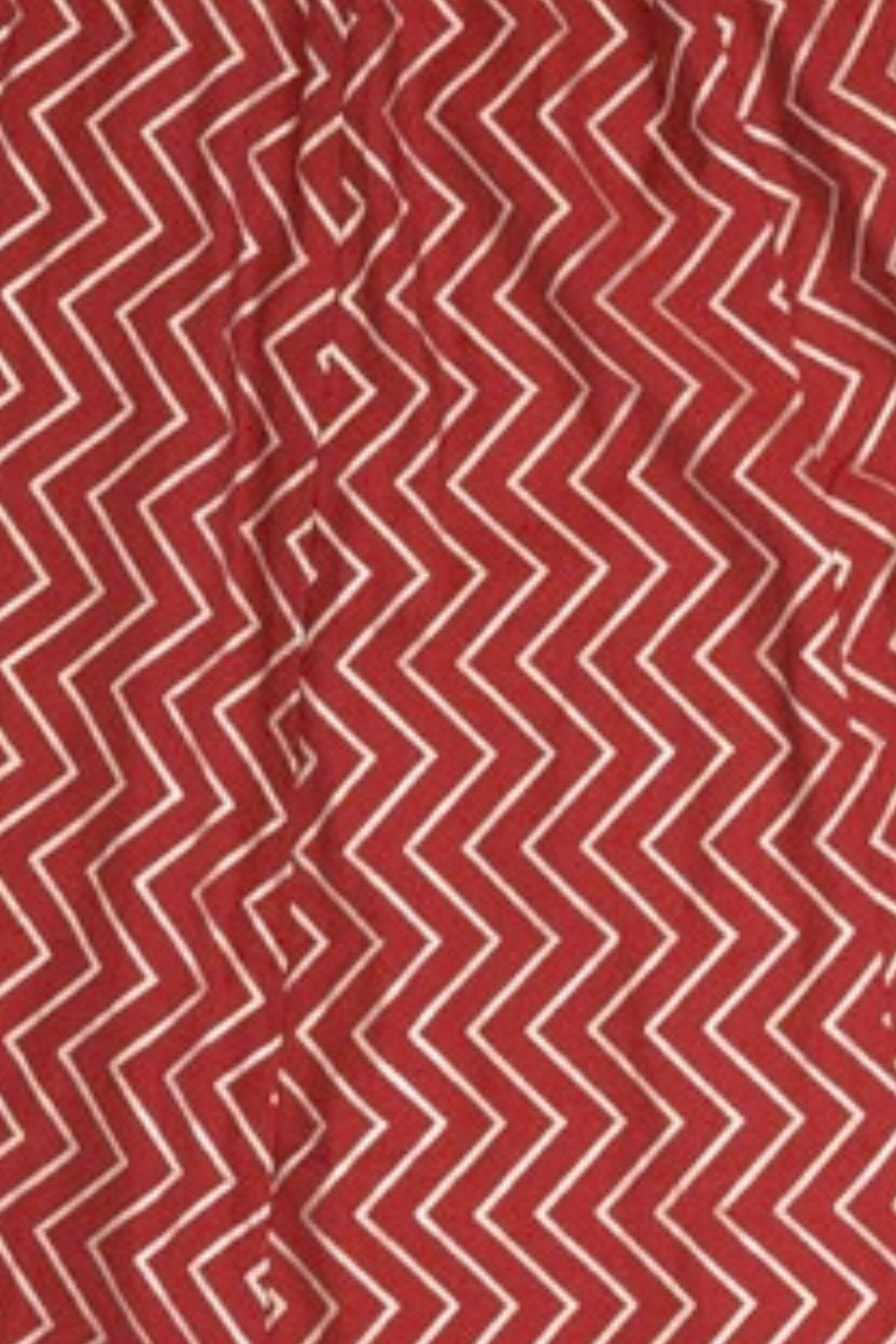 Red Gold Foil Print Roman Festive Skirt - Image 8
