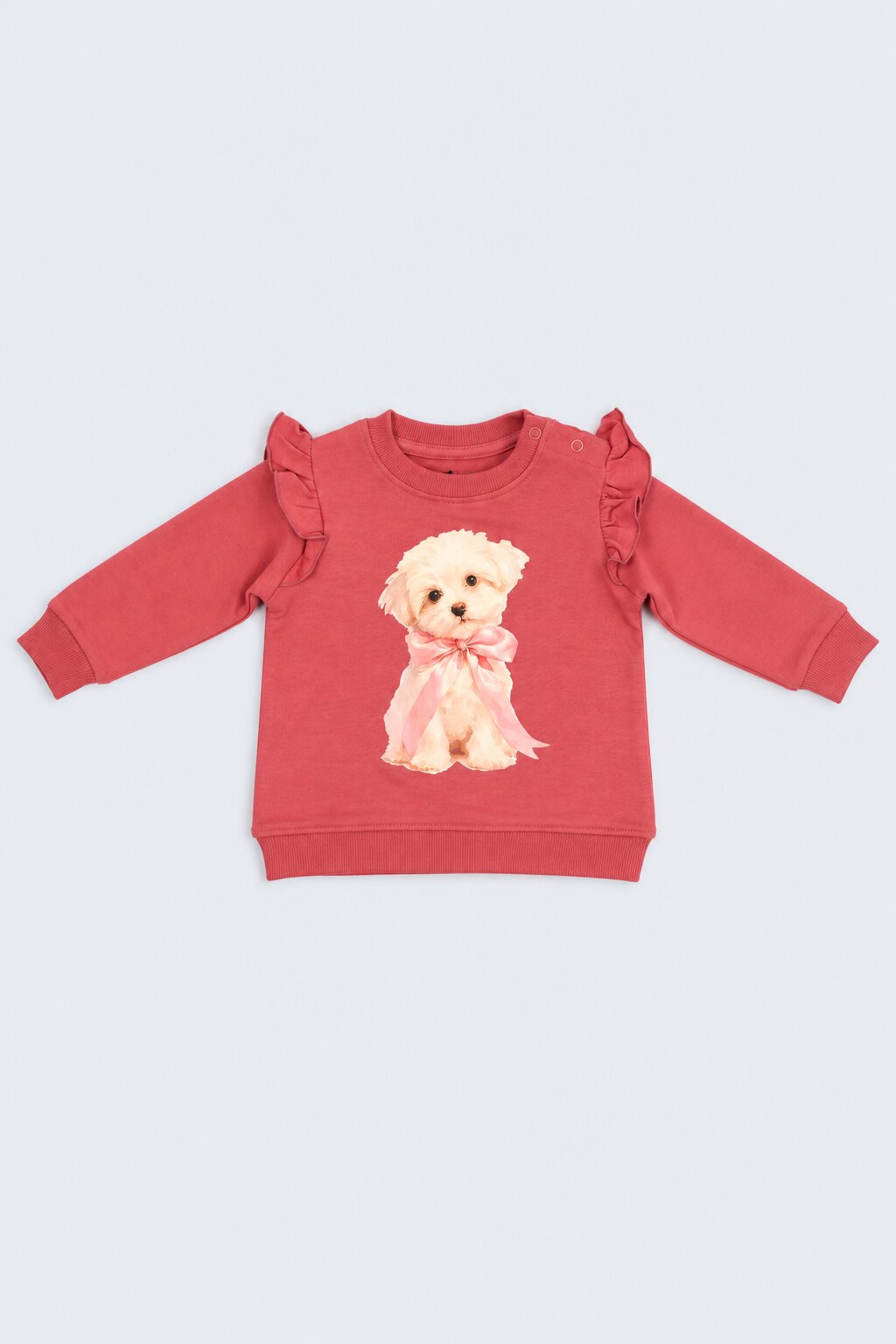 Red Graphic Printed Cotton  Infant Girls  Co-ord Set - Image 2