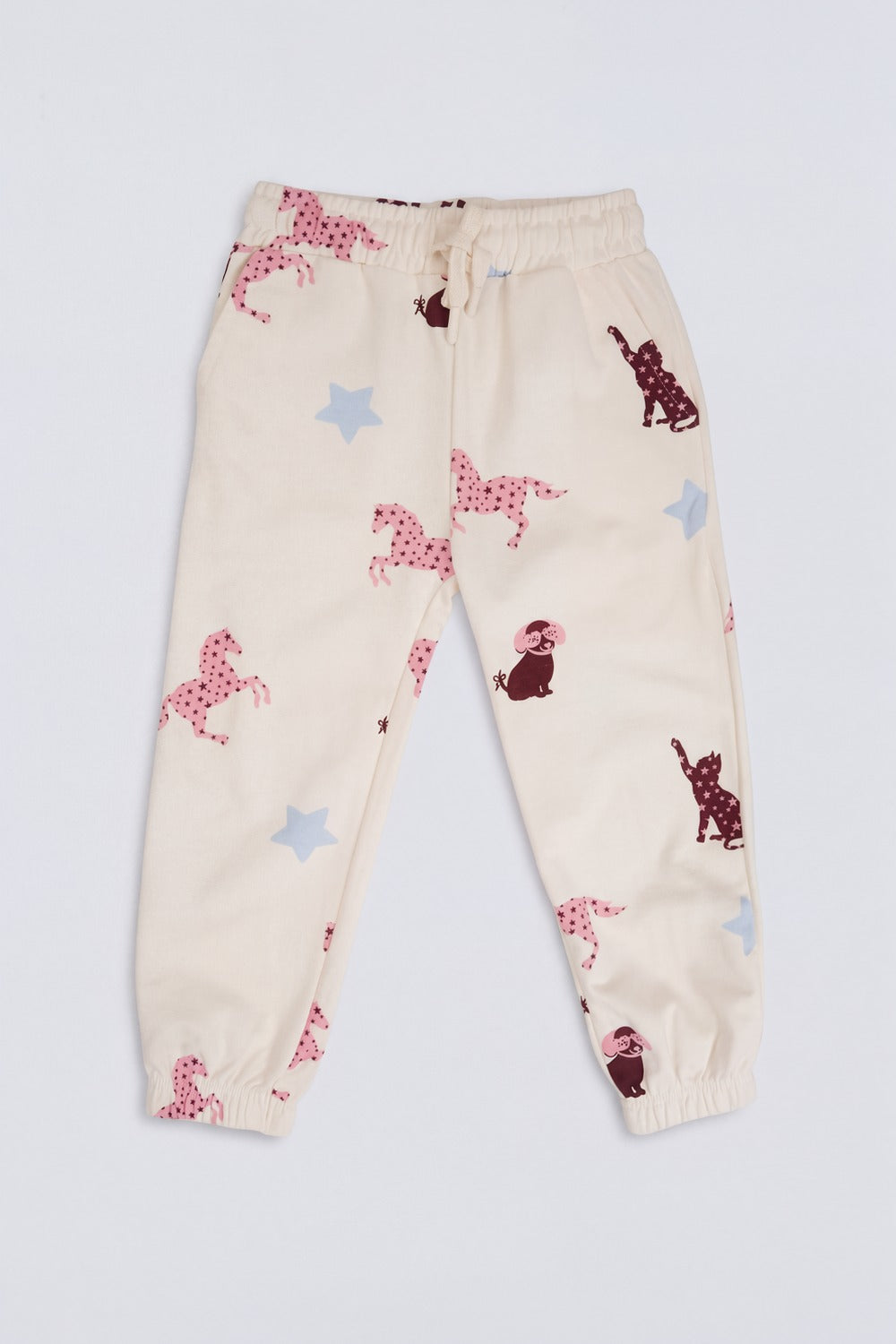 Off White Graphic Printed Girls Joggers - Image 2