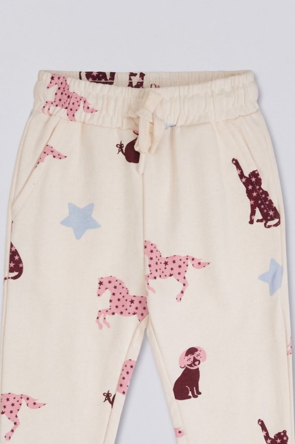 Off White Graphic Printed Girls Joggers - Image 6