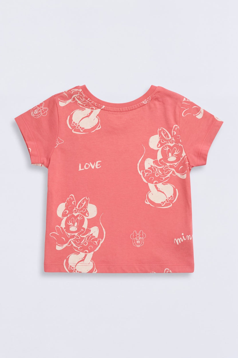 Red All - Over Printed Cotton Night Suit - Image 4