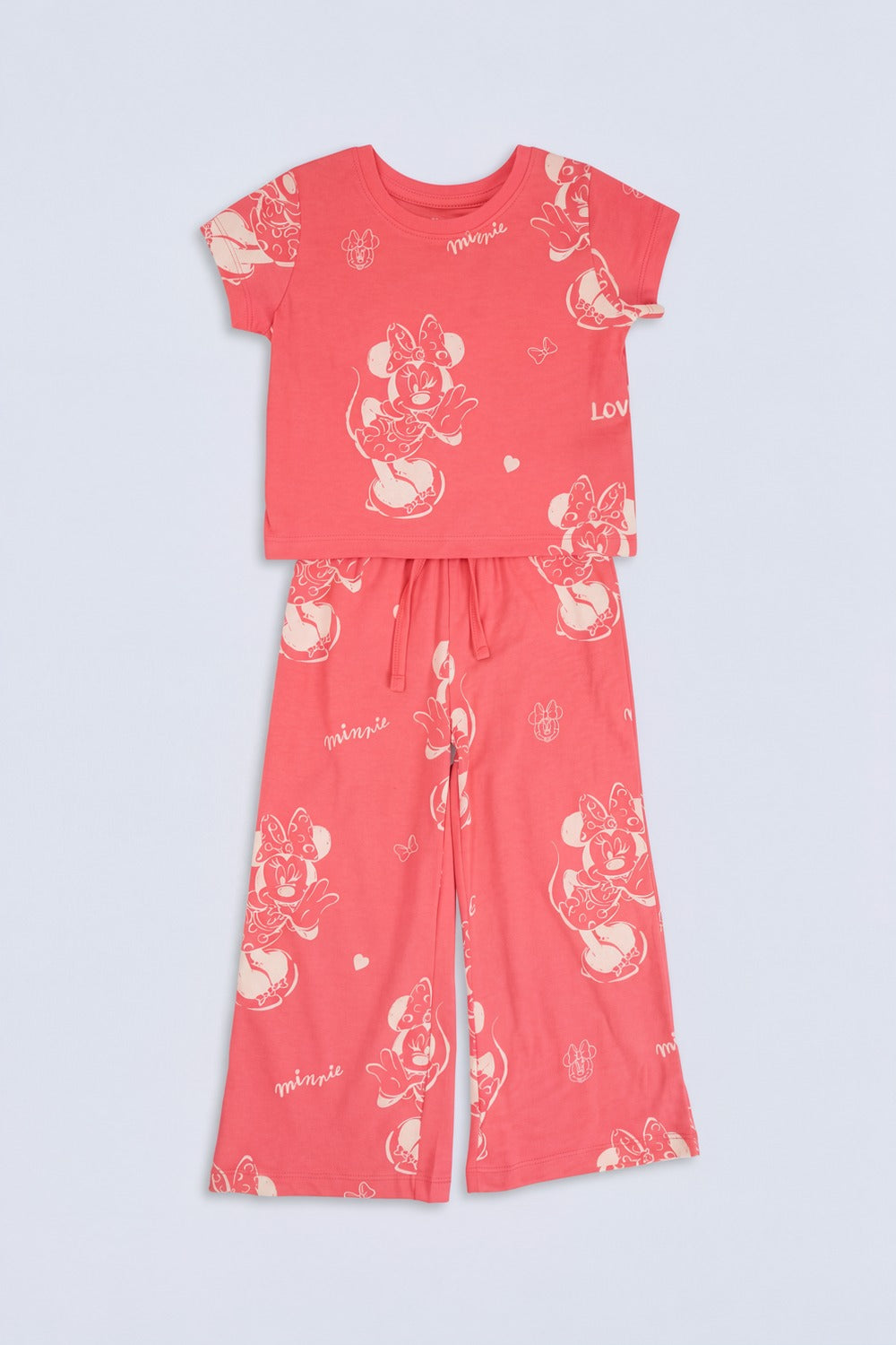 Red All - Over Printed Cotton Night Suit - Image 6