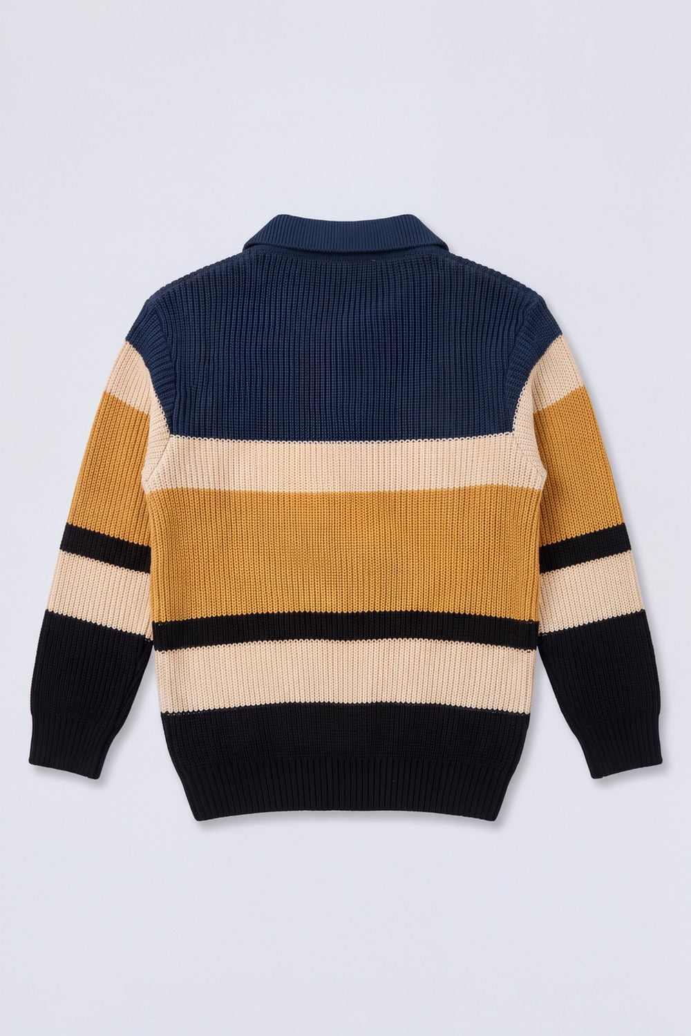 Tweens Boys Striped Collared Knit Sweater - Image 4