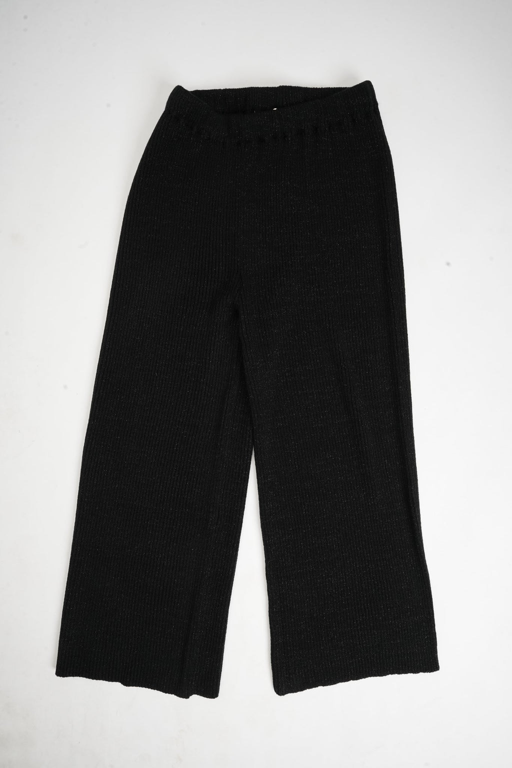 Tweens Girls Black Self Design Wide Leg Pant - Image 2
