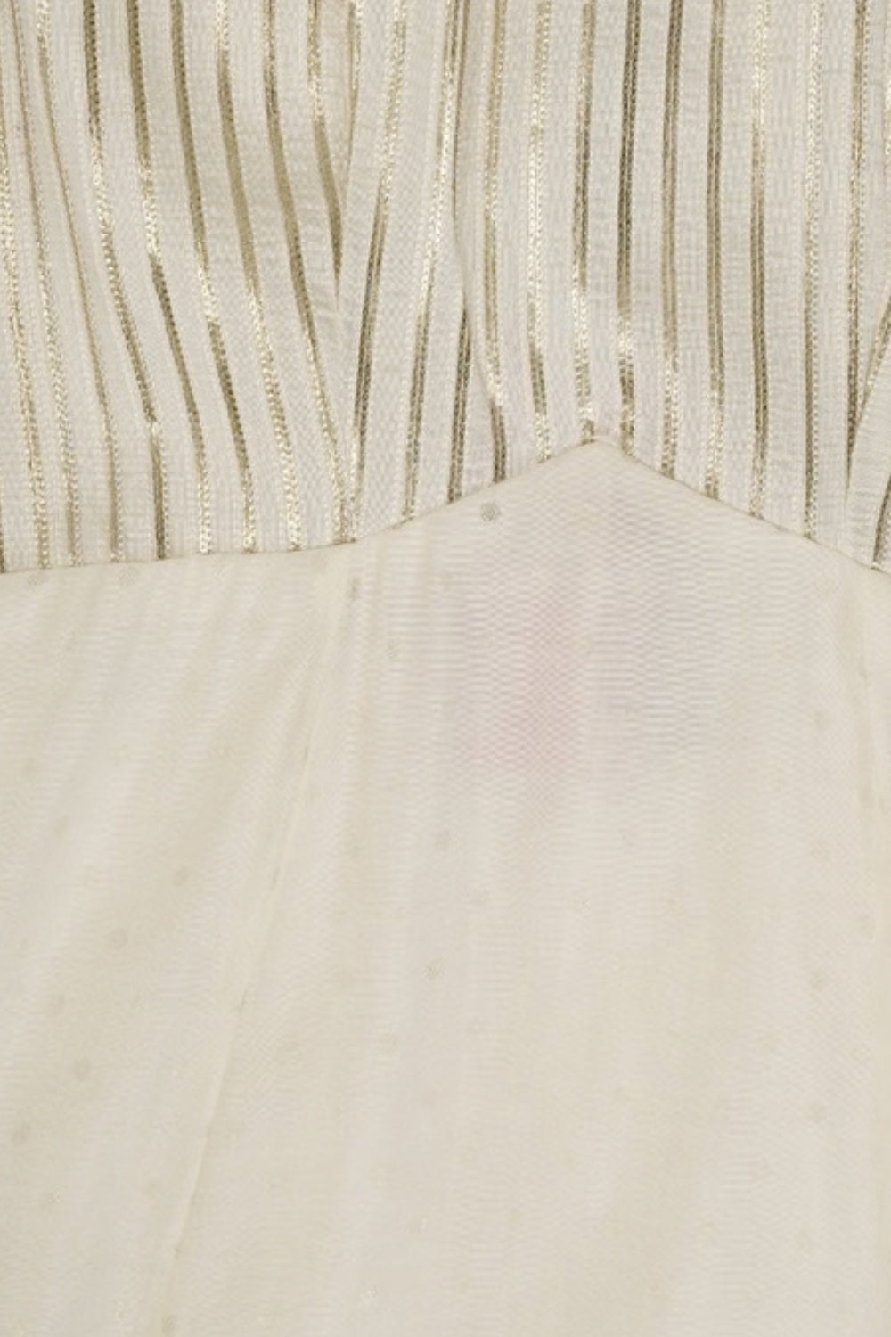 Off White Embellished Roman Silk Festive Dress - Image 8