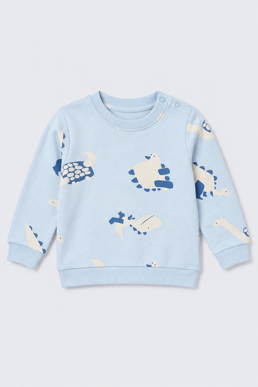 Infant Boys Blue Dinosaur Print Co-ord Set - Image 2