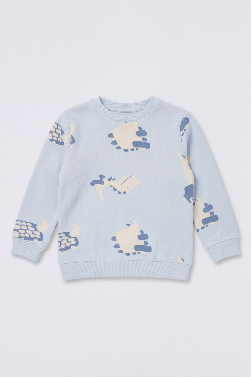 Infant Boys Blue Dinosaur Print Co-ord Set - Image 4