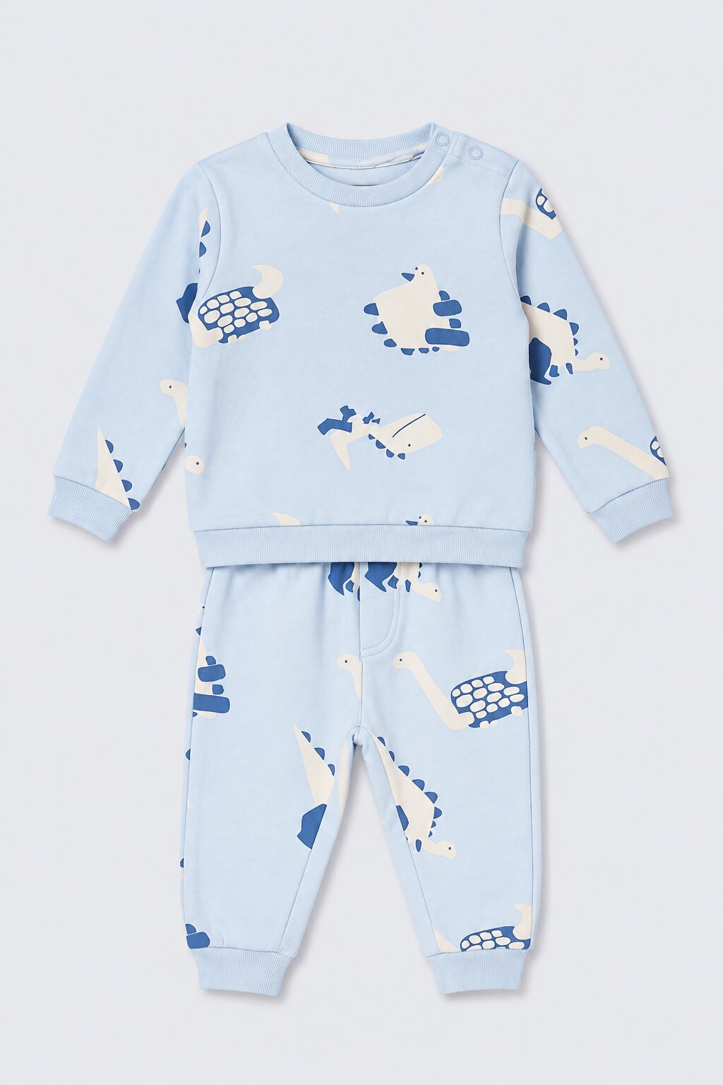 Infant Boys Blue Dinosaur Print Co-ord Set - Image 6