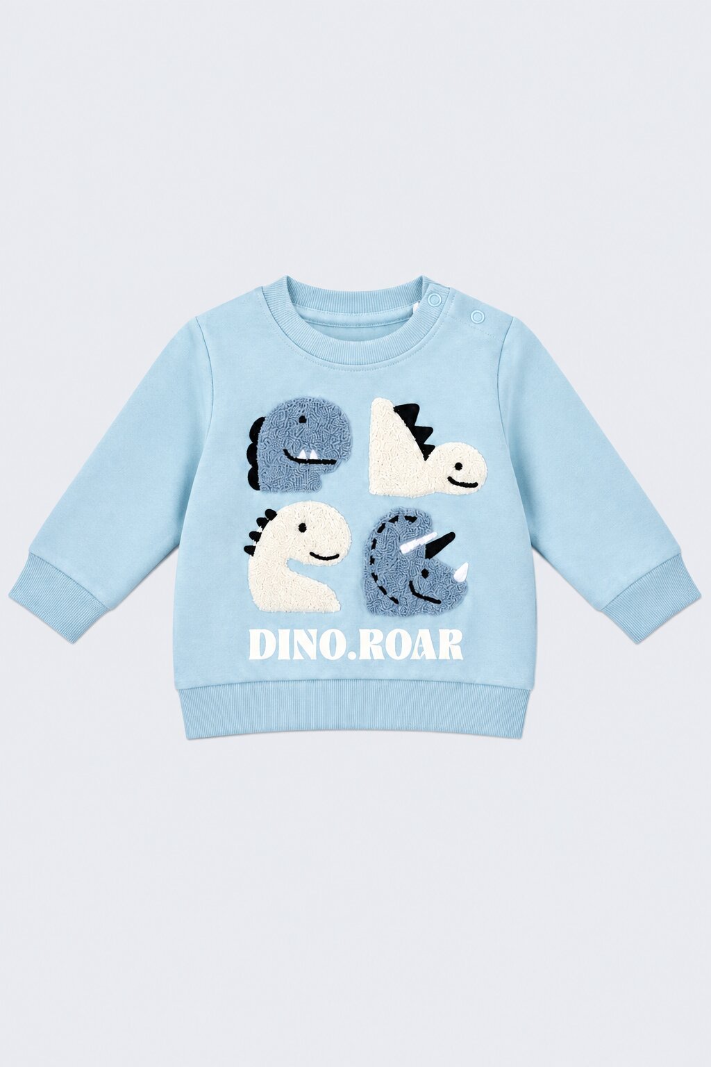 Infant Boys Light Blue Dino Applique Co-ord Set - Image 2