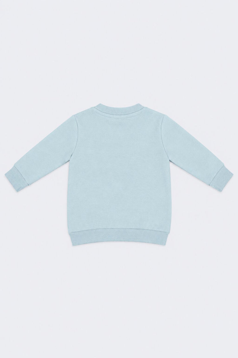 Infant Boys Light Blue Dino Applique Co-ord Set - Image 4