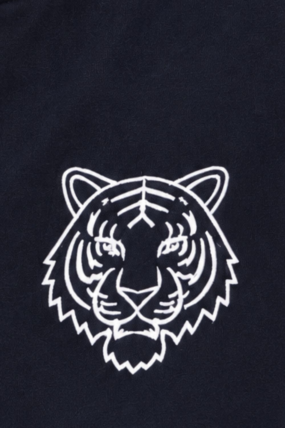 Mens Navy Colorblock Varsity Bomber Jacket - Image 7