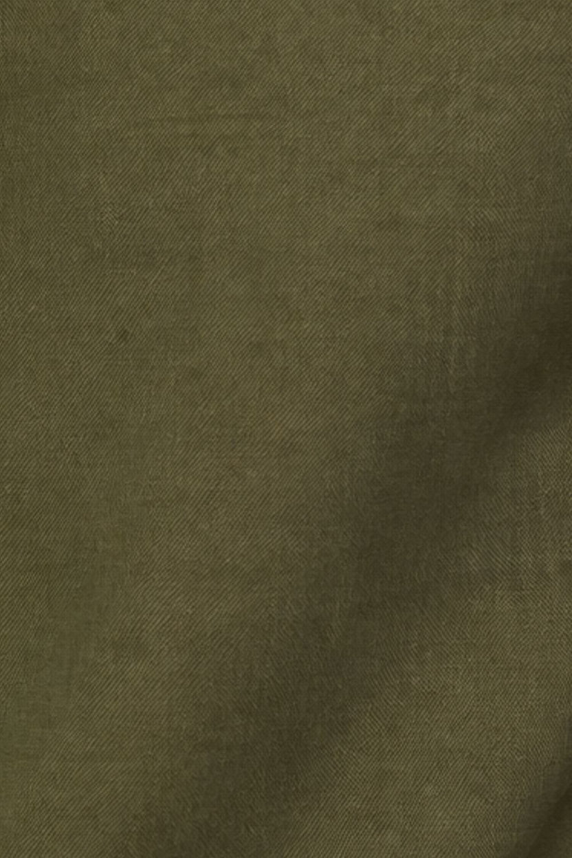 Mens Green Solid Cotton Slub Casual Shirt - Image 8