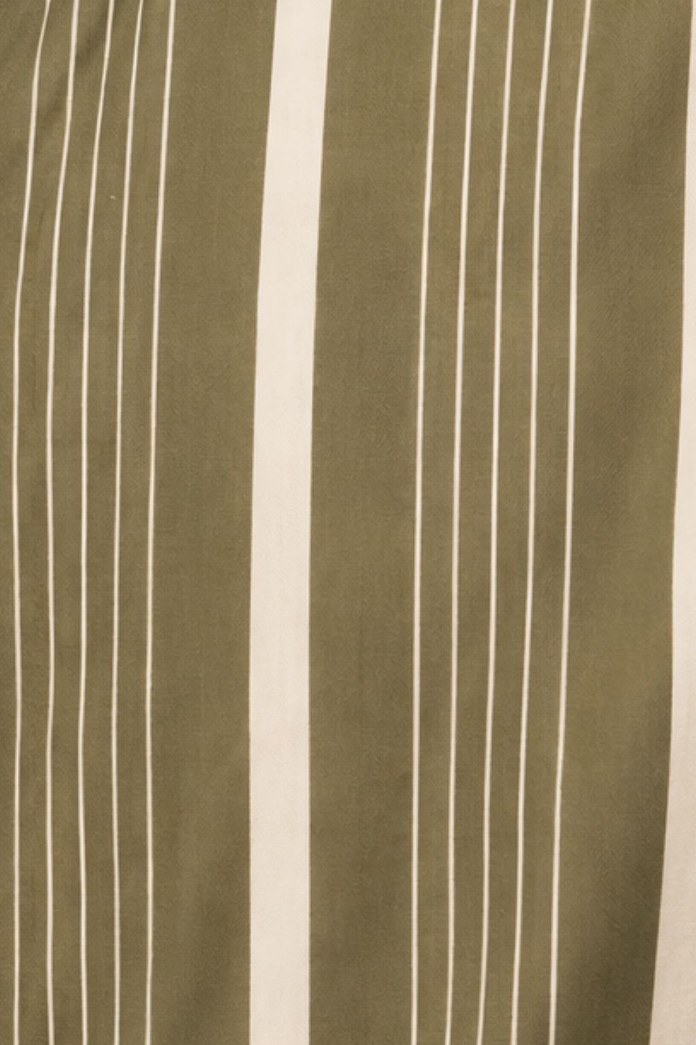 Mens Olive Striped Cotton Shirt - Image 7