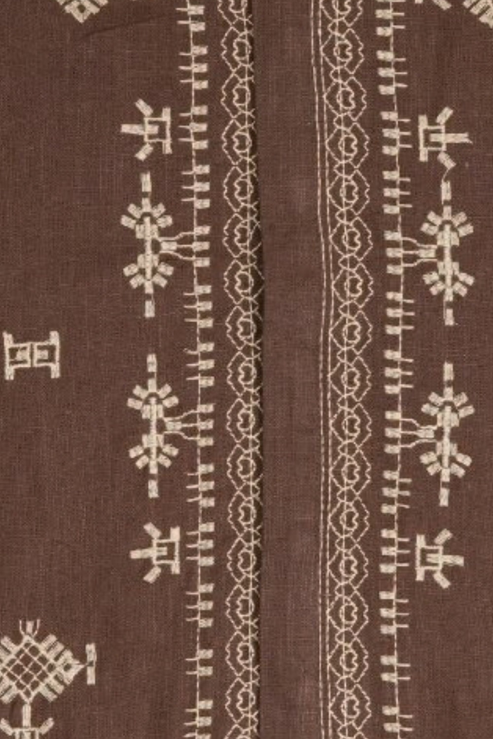 Mens Brown Embroidered Ethnic Nehru Jacket - Image 7