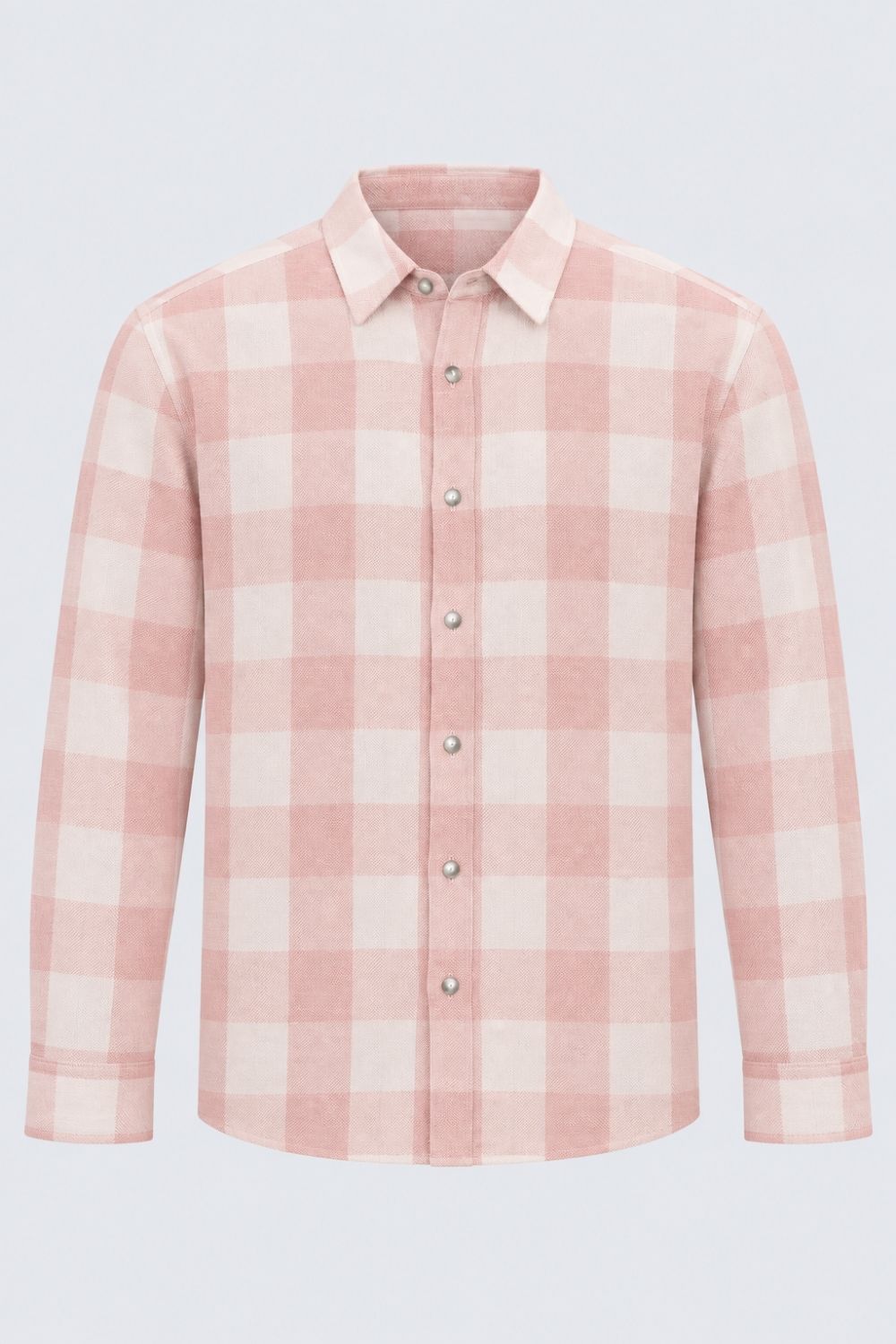 Pink Checked Cotton Casual Shirt - Image 7