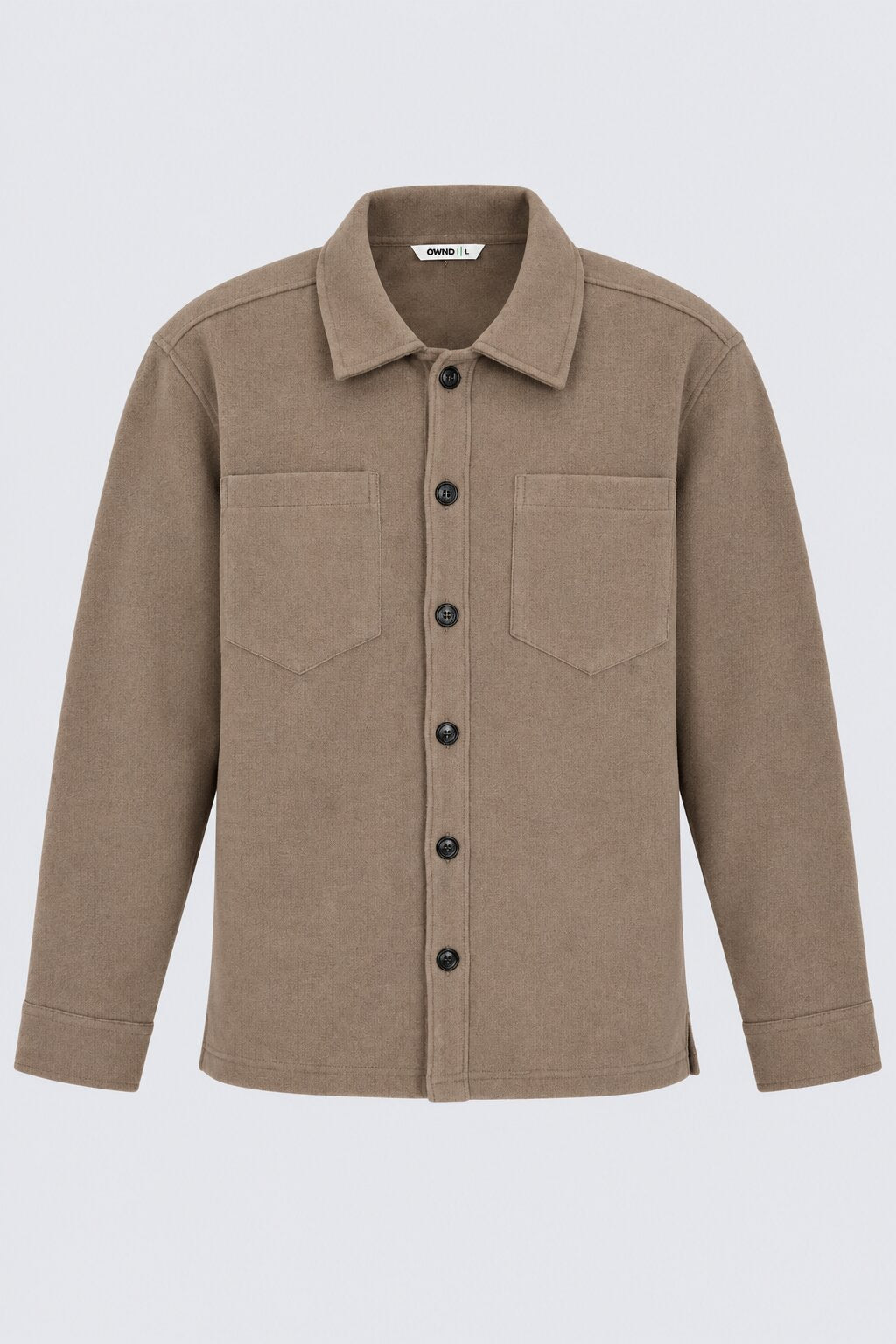 Men Regular Fit Taupe Solid Shaket - Image 7