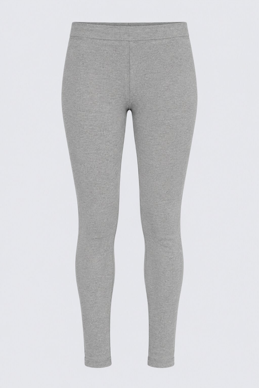 Womens Grey Solid Mid Rise Leggings - Image 6