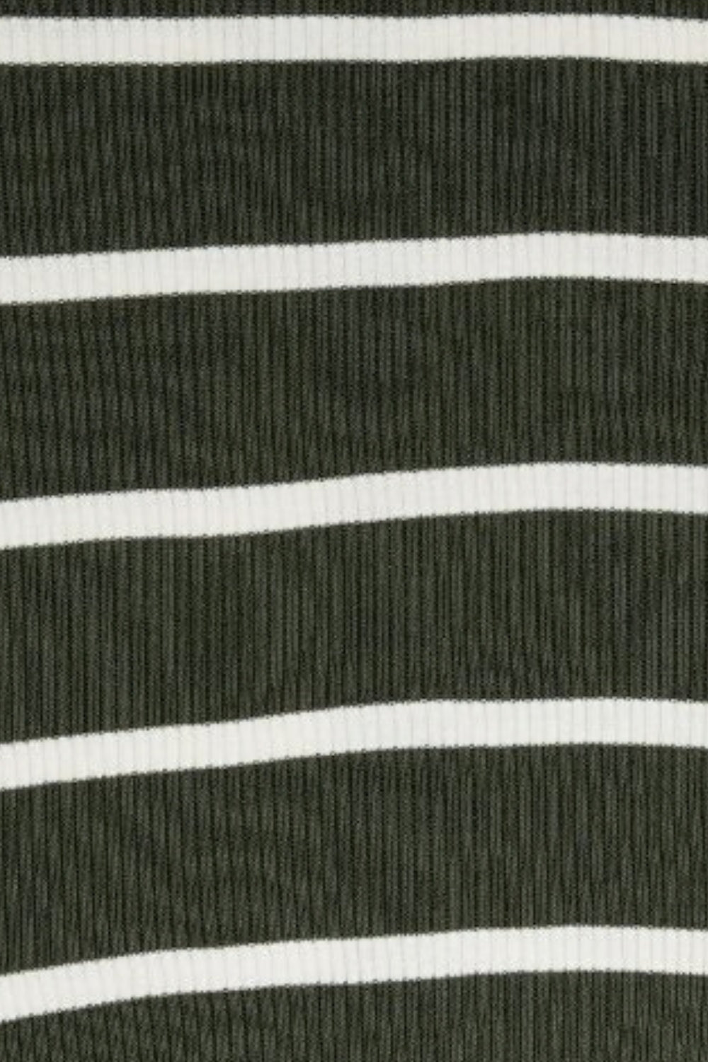Womens Olive and White Striped Knit Cardigan - Image 8