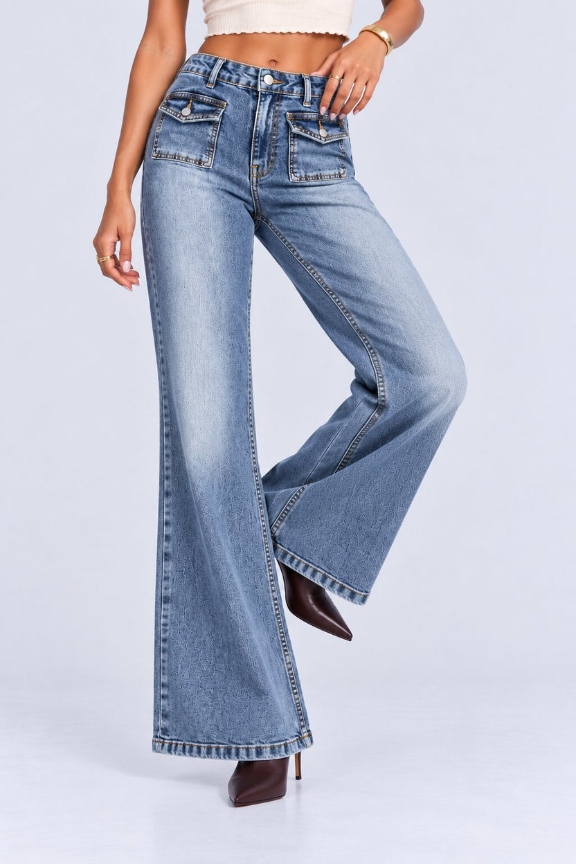 Womens Regular Front Pocket Bootcut Jeans - Image 2