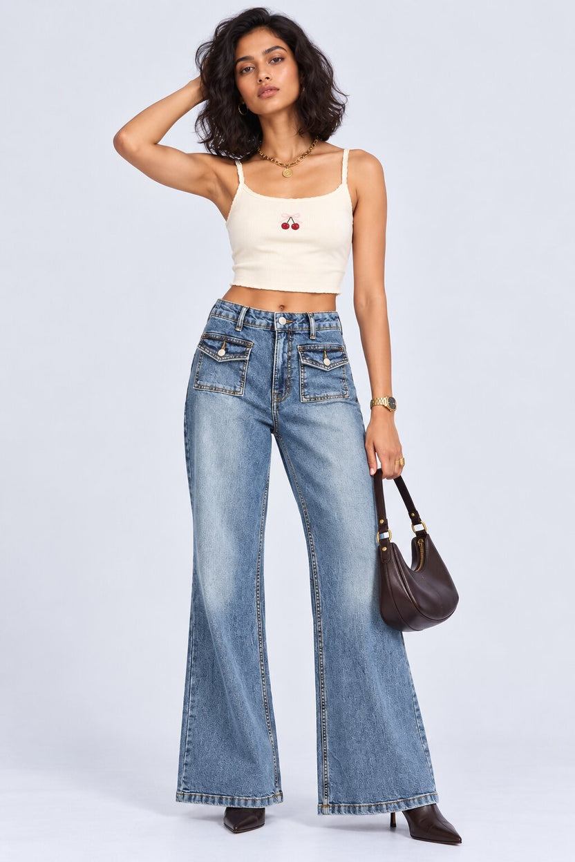 Womens Regular Front Pocket Bootcut Jeans - Image 6