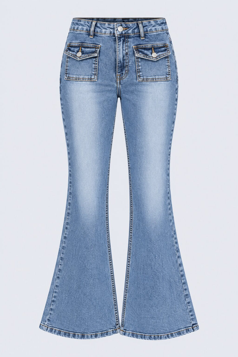 Womens Regular Front Pocket Bootcut Jeans - Image 7