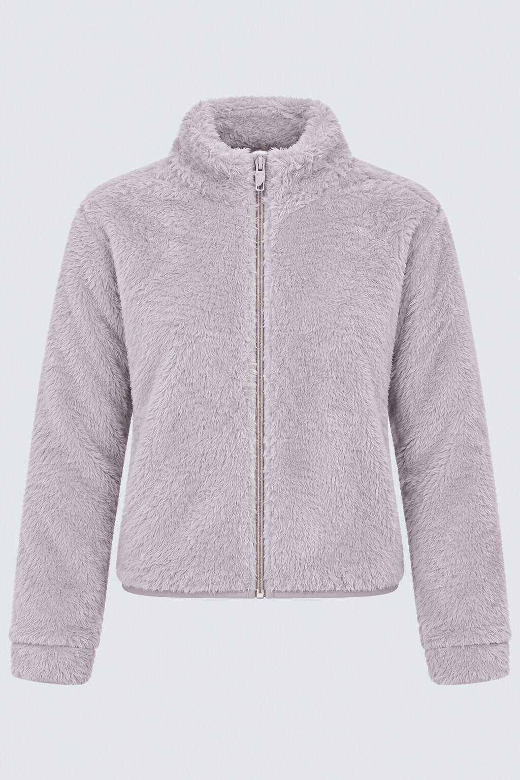 Womens Lilac Fleece Zip-Up Cozy Jacket - Image 6