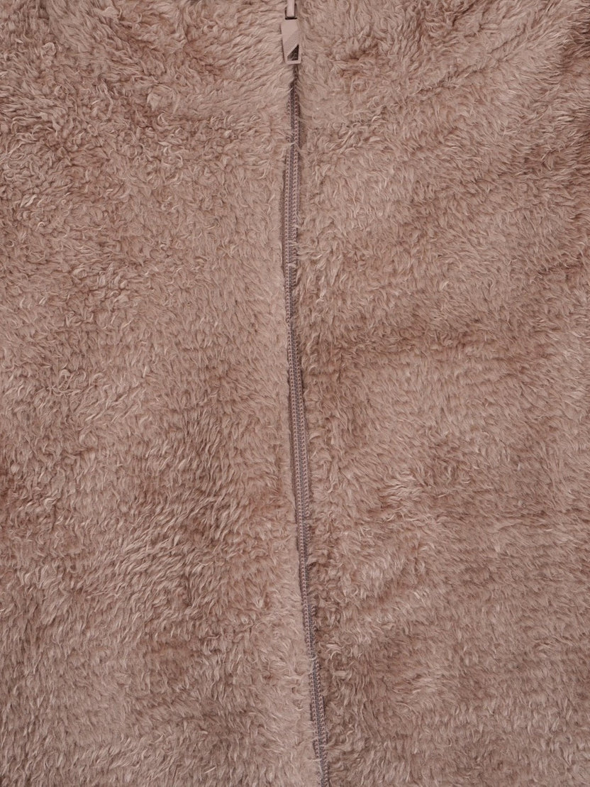 Womens Dusty Pink Fleece Zip-Up Cozy Jacket - Image 8