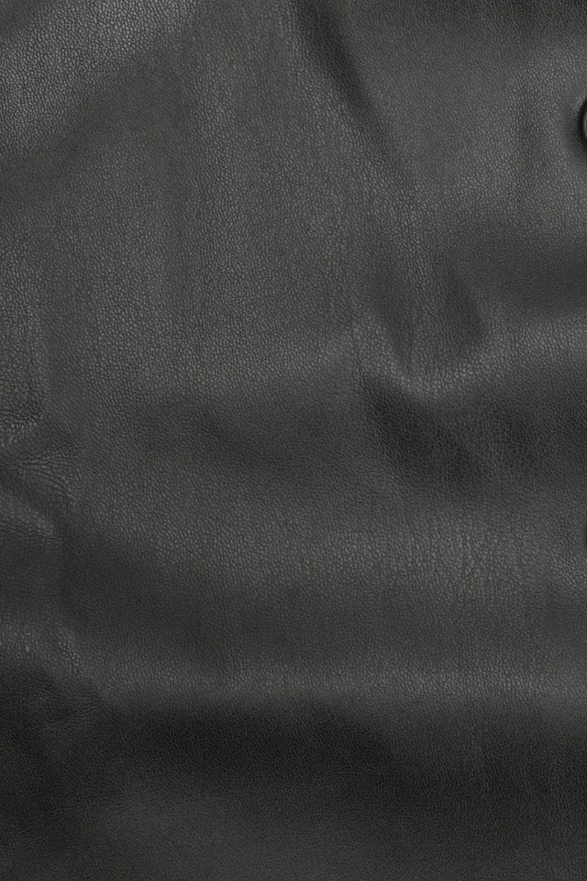 Womens Black Peplum Leather Jacket - Image 8