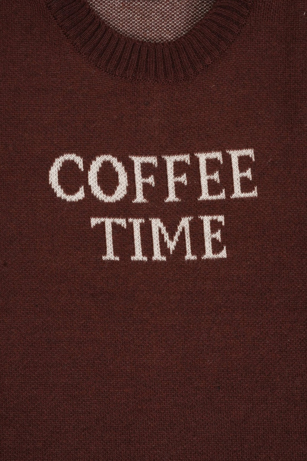 Womens Brown Coffee Time Graphic Sweater - Image 7