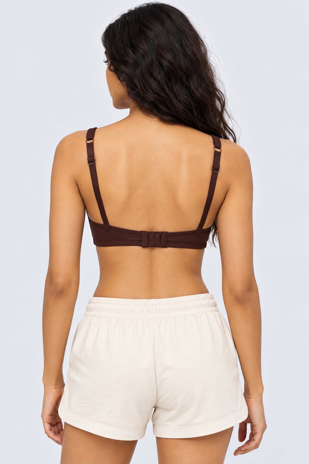 Womens Brown Solid Bra - Image 5