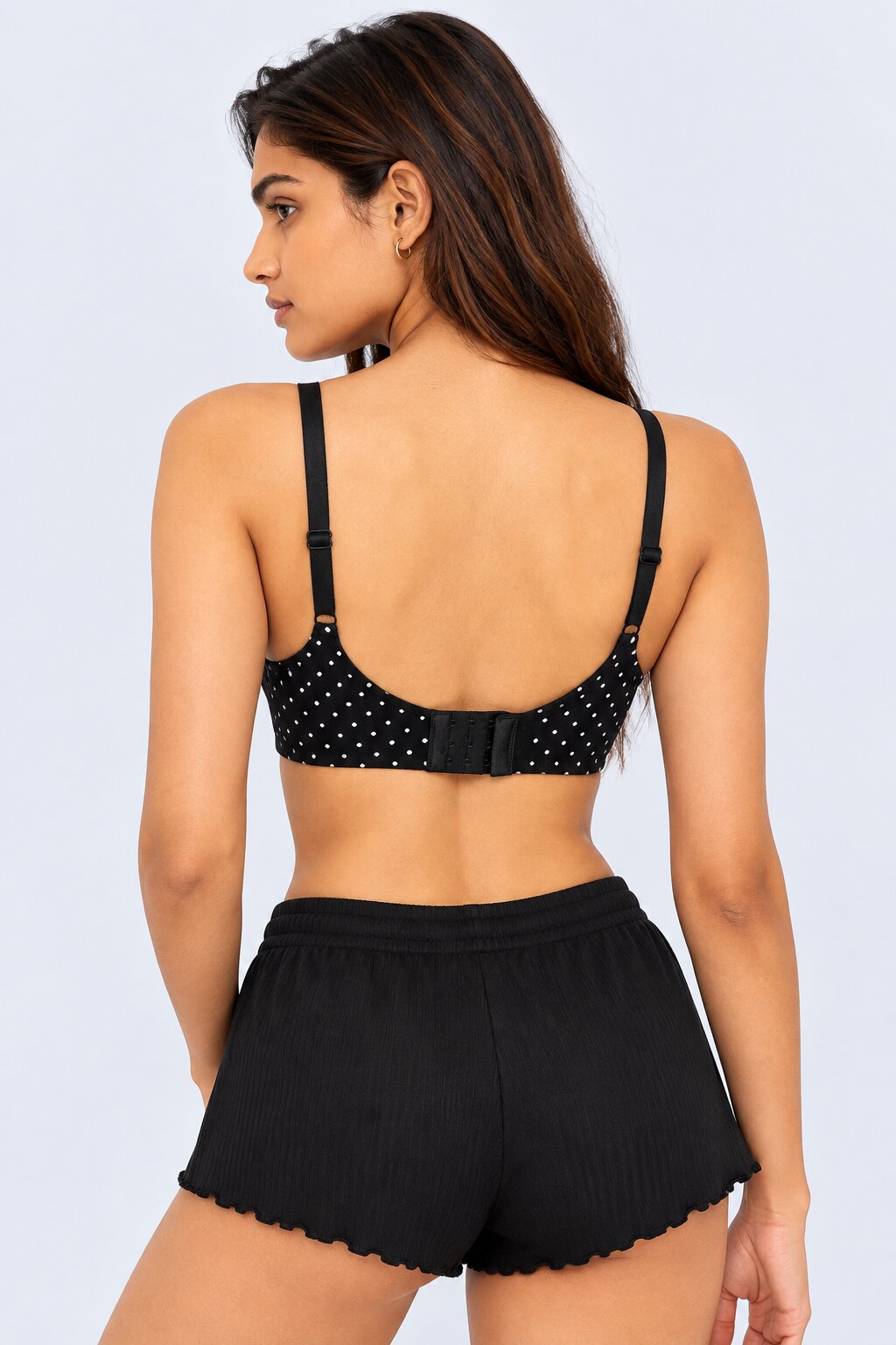 Womens Black Polka Dots Bra - Image 5
