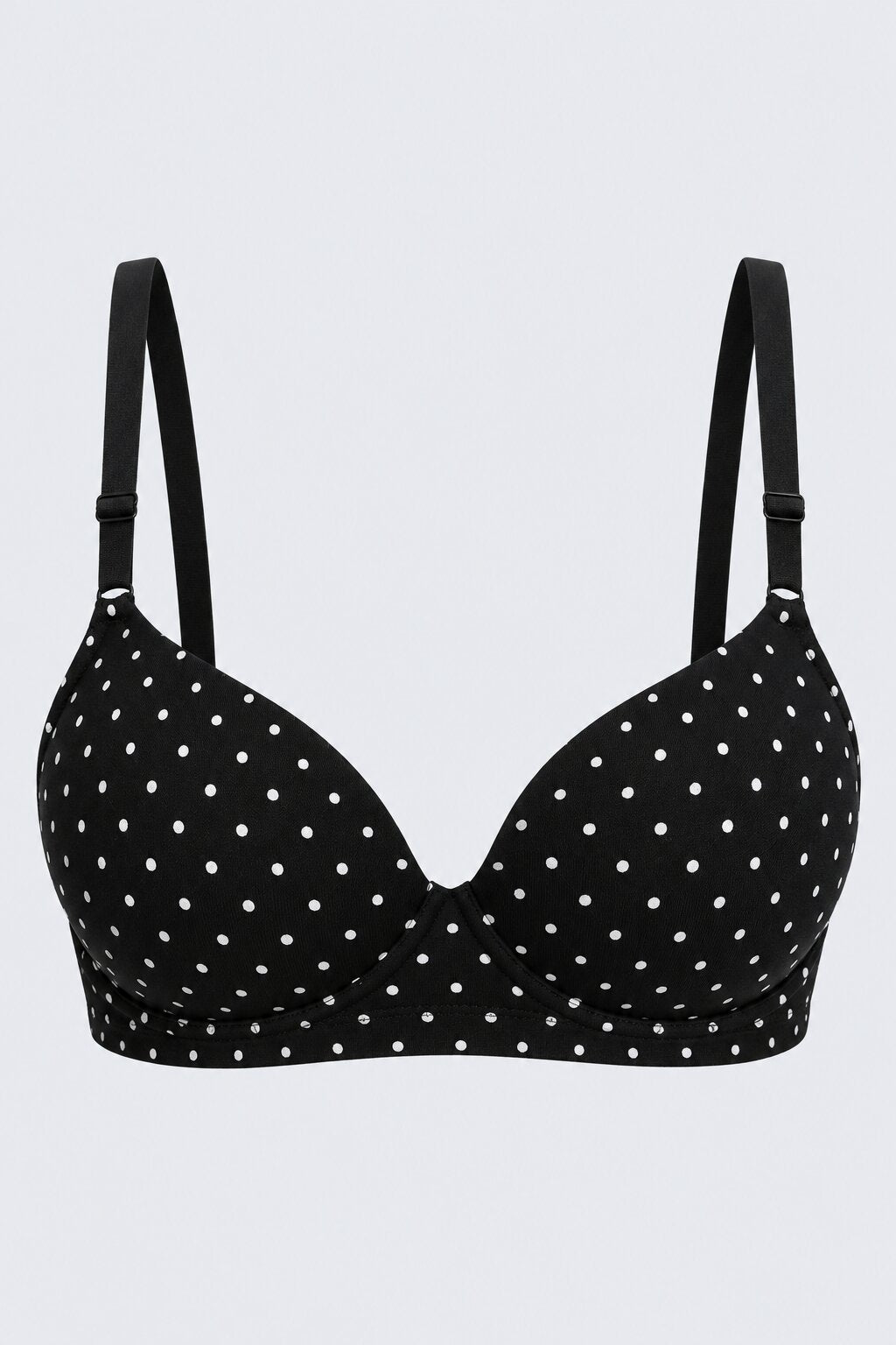 Womens Black Polka Dots Bra - Image 7
