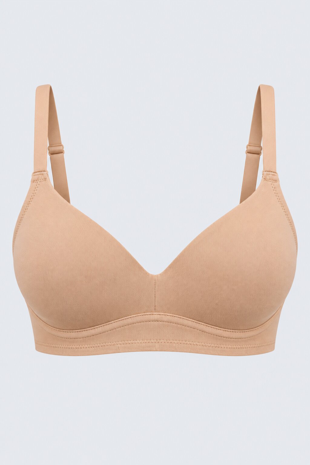 Womens Beige Solid Bra - Image 7