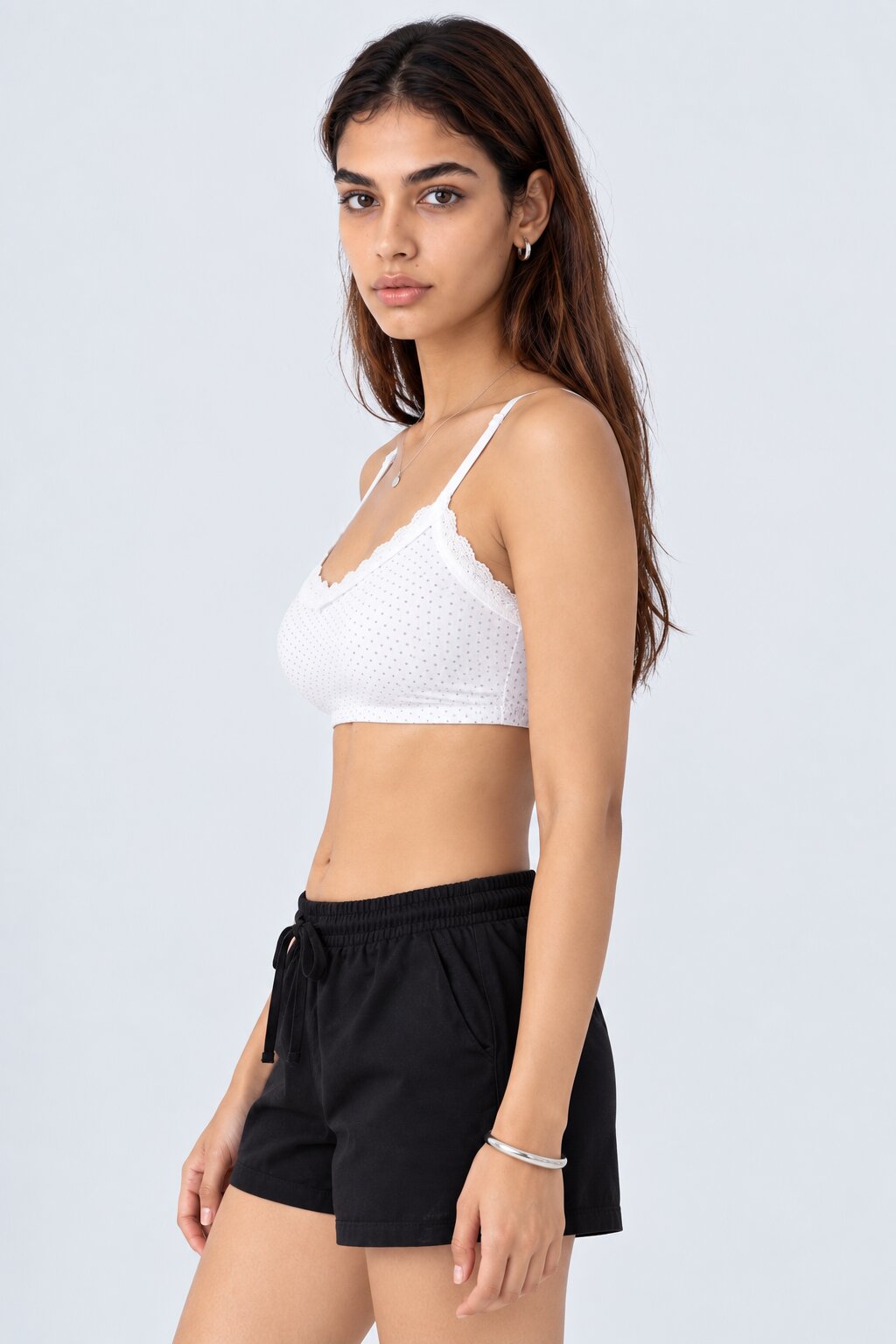 Womens White Polka Dots Bra - Image 4