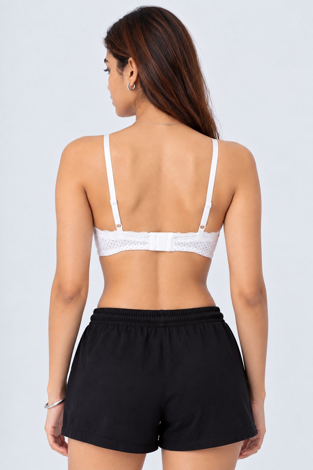 Womens White Polka Dots Bra - Image 5