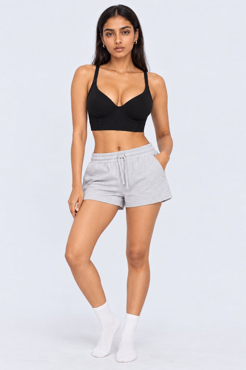 Womens Black Solid Padded Bra - Image 6