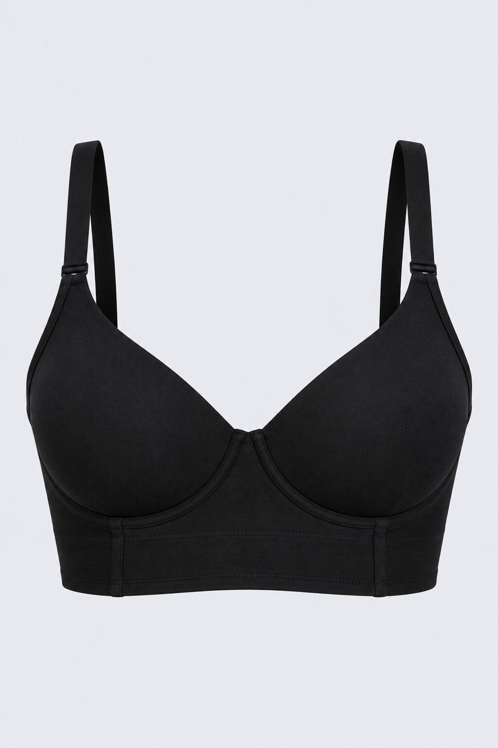 Womens Black Solid Padded Bra - Image 7