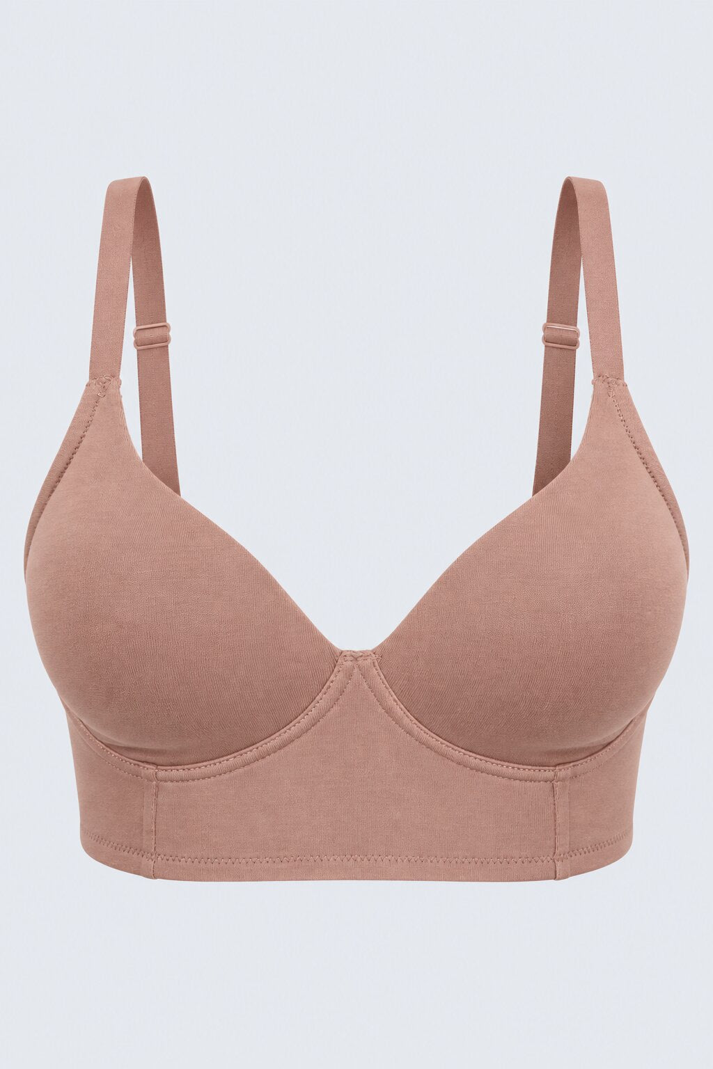 Womens Beige Solid Padded Bra - Image 7
