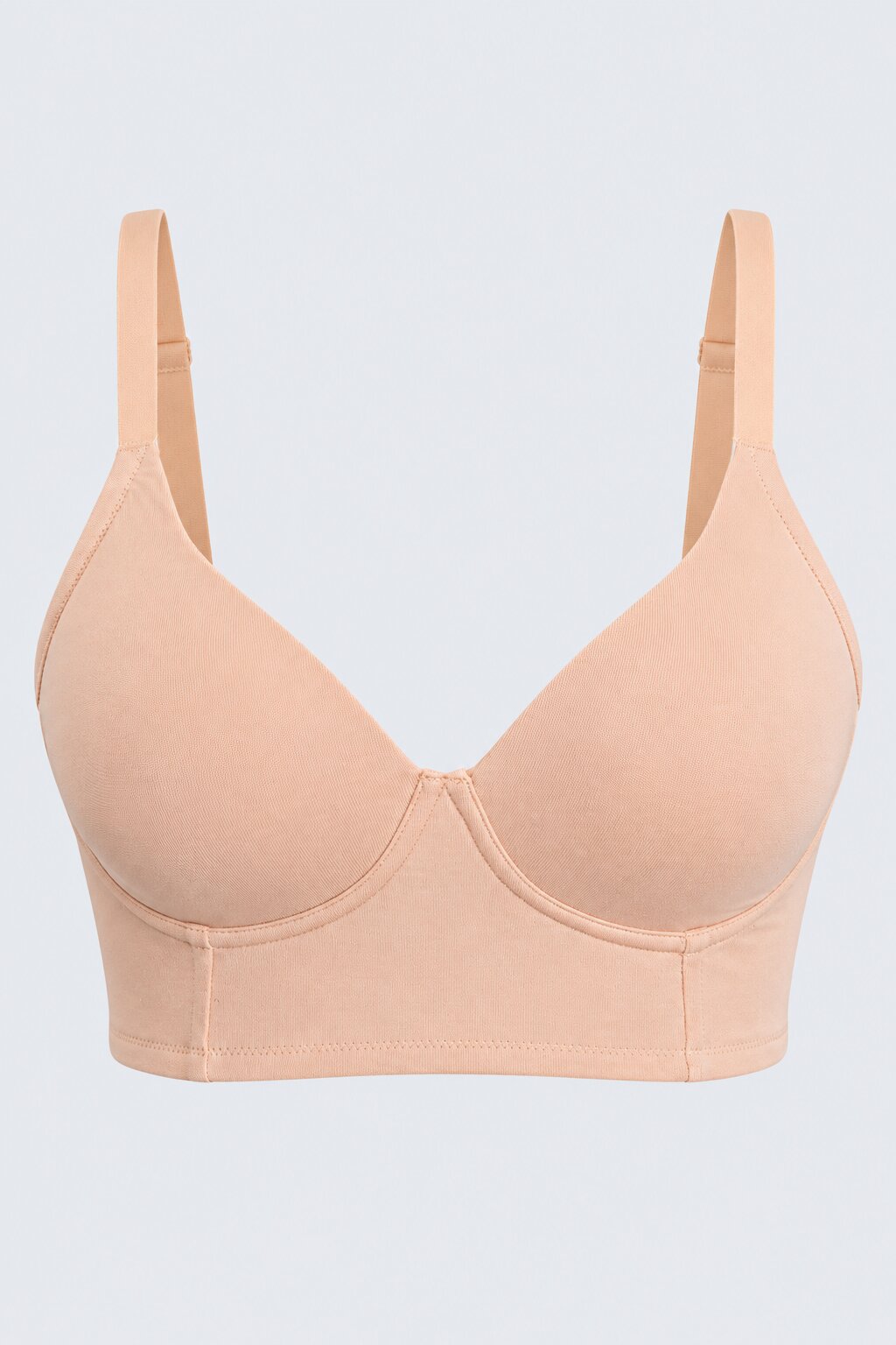 Womens Taupe Solid Padded Bra - Image 7